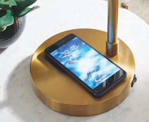 Abanson - Amber / Gold Finish - Metal Desk Lamp