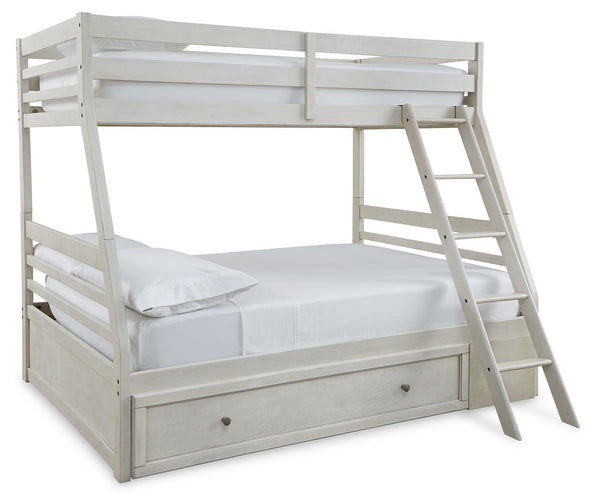Robbinsdale - Antique White - Twin Over Full Bunk Bed With Storage