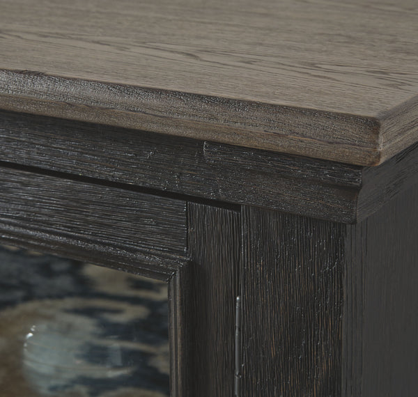 Tyler Creek - Black / Gray - Extra Large TV Stand