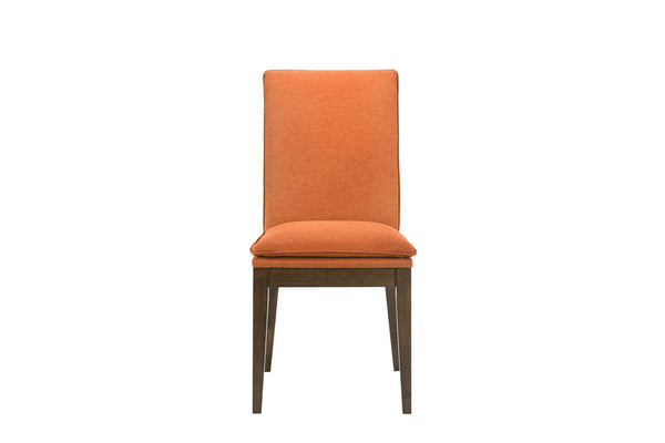 Maggie - Dining Chair With Cushion (Set of 2) - Terracotta / Walnut