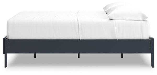 Simmenfort - Navy Blue - Full Platform Bed