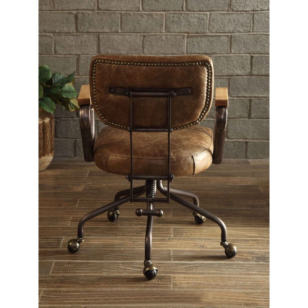 Hallie - Executive Office Chair - Vintage Whiskey Top Grain Leather
