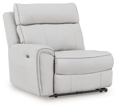 This left-arm facing power recliner is made with polyester upholstery. It pairs with other items in the series to make a modular sectional.<br/><br/><b>Product Features</b><ul><li>Compatible with other 98802 items, sold separately</li></ul><br/>
