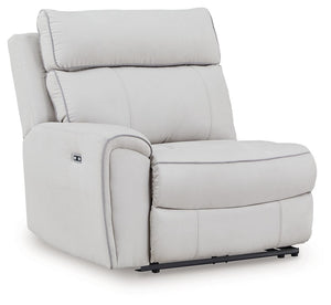 This left-arm facing power recliner is made with polyester upholstery. It pairs with other items in the series to make a modular sectional.<br/><br/><b>Product Features</b><ul><li>Compatible with other 98802 items, sold separately</li></ul><br/>