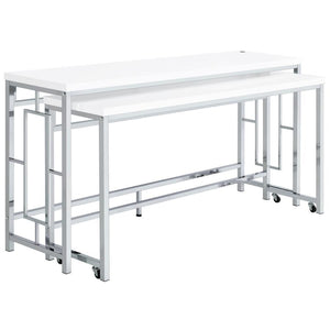 Jackson - 5 Piece Multipurpose Counter Height Table Set - White