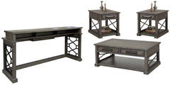 Inspired by the rustic beauty of America-'s greatest landscapes, this stunning Cocktail Table from the Sundance collection makes and eye-catching addition to a room. Its classic silhouette is highlighted with a hand-applied, multi-step finish in Smokey Gr