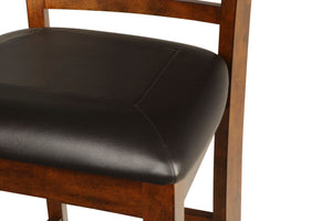 Gia - Counter Chairs (Set of 2) - Brown - Faux Leather