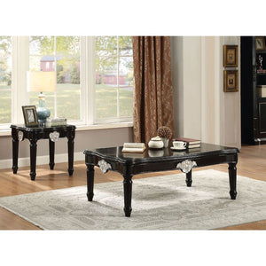 KD, Square Leg End Table (No Storage) â€¢ Wooden Scalloped Top: MDF â€¢ Wooden Apron with Contrast Carved Motif: Apron Poplar Wood â€¢ Wooden Turned Legs: Rbw â€¢<br/><br/><b>Product Features</b><ul><li>Case: 1Pc/1Ctn</li><li>Finish: Black</li><li>Style: 