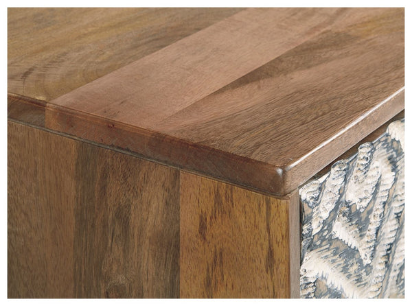 Kerrings - Brown / Black / White - Accent Cabinet
