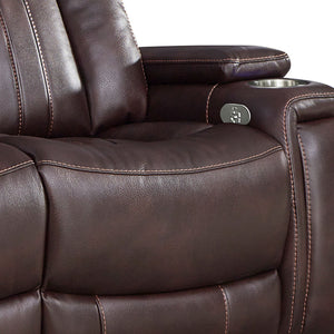 Royce - Power Reclining Sofa And Loveseat - Fantom Brown