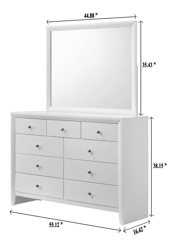 Denker - Full 4 Piece Bedroom Set - White