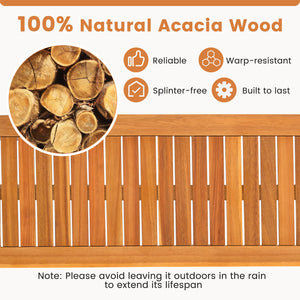Please avoid leaving it outdoors in the rain to extend its lifespan<br>Crafted of natural acacia wood  reliable  warp-resistant  built to last<br>The wood surface through delicate craftsmanship is smooth and splinter-free<br>Regular application of wood oi