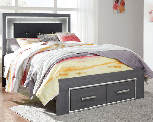  Full Panel Bed with 2 Storage Drawers