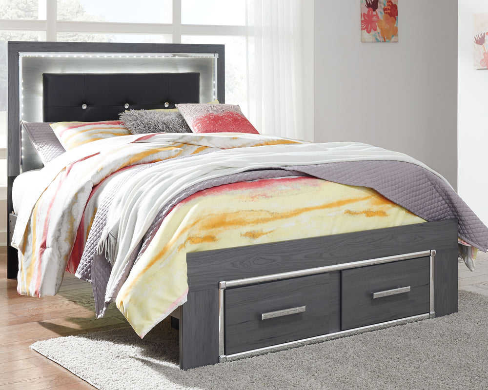 Reminiscent of Hollywood glamour of yesteryear, this full storage bed interprets luxury in a decidedly modern way. Sumptuous details include button-tufted upholstery, faceted faux crystals and chrome-tone accents beautifully lit by LED lights enhanced wit