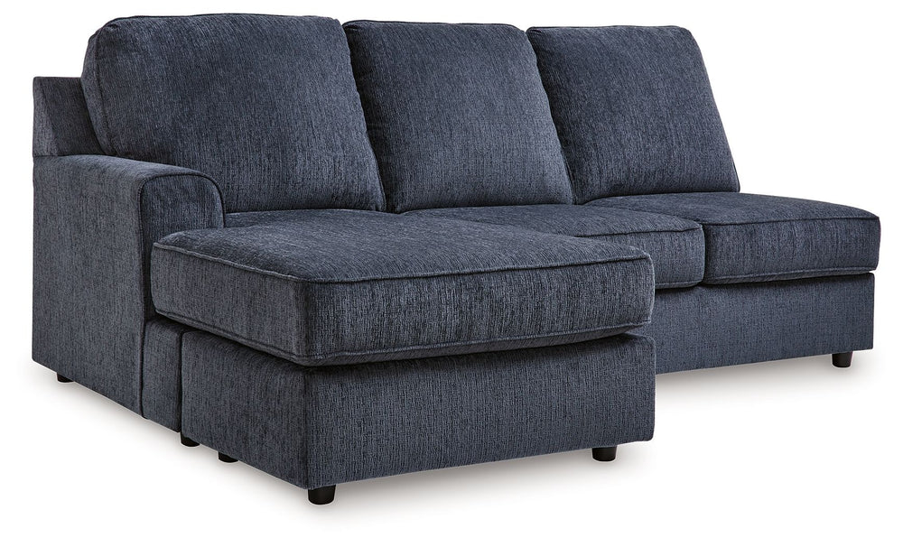 This left-arm facing sofa chaise is made with polyester upholstery. Pairs with other items in the series to make a sectional.<br><br><b>Additional Dimensions</b><br><ul><li>Arm height: 25-"</li><li>Seat depth: 45-"</li><li>Seat height: 20-"</li><li>Top of