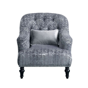 KD Leg, w/1 Pillow â€¢ Features: Button Tufted (Back, Seat & Arms), Nailhead Trim (Arms & Base), (Down Feather Fill Pillows Only) â€¢ Tight Back & Seat Cushion (1+1) â€¢â€¢ CONSTRUCTION â€¢â€¢ SEAT: Full Foam Fill, Inside Frame: Solid Wood â€¢ BACKREST: A