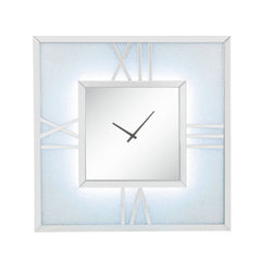 This Noralie square wall clock is covered in beveled mirrored panels that highlight its glamorous style. Featuring crushed acrylic faux diamonds that will naturally attract the eye. Durable engineered wood supports the frame. The clock face comes with a t