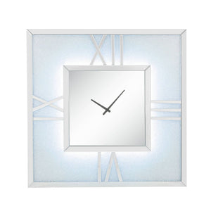 This Noralie square wall clock is covered in beveled mirrored panels that highlight its glamorous style. Featuring crushed acrylic faux diamonds that will naturally attract the eye. Durable engineered wood supports the frame. The clock face comes with a t