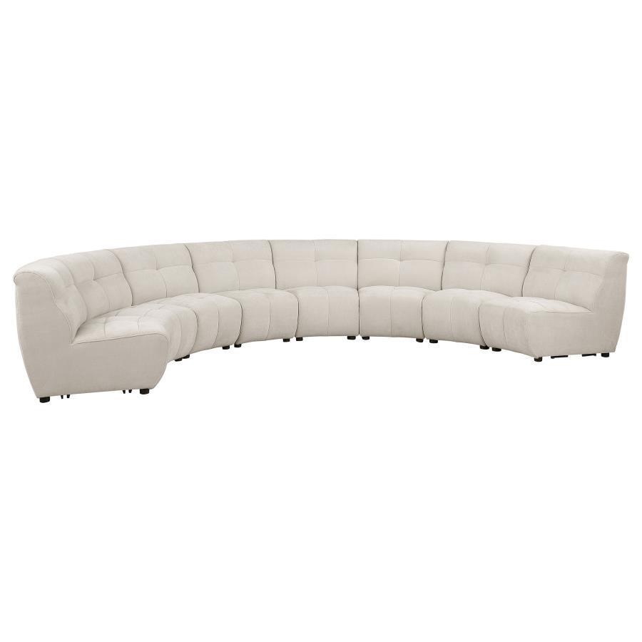 Make a living room or media room the favorite choice for guests and family with an eight-piece sectional sofa with minimalism and sophistication woven into its streamlined design. The sectional sofa cuts to the chase with an ultra-comfortable seating expe
