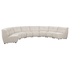 Make a living room or media room the favorite choice for guests and family with an eight-piece sectional sofa with minimalism and sophistication woven into its streamlined design. The sectional sofa cuts to the chase with an ultra-comfortable seating expe
