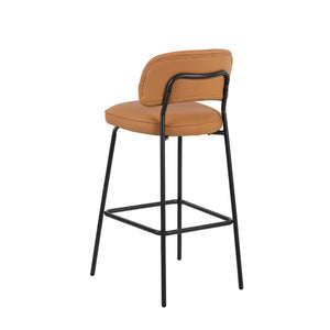 Blythe - Vegan Leather Bar Chair (Set of 2) - Orange