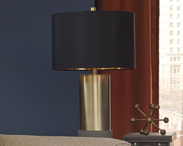 Jacek - Gray / Brass Finish - Metal Table Lamp (Set of 2)