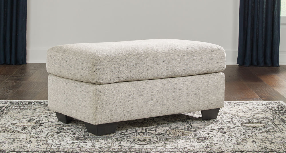 Laid-back luxury meets neutral practicality in this ottoman. Taking its cues from contemporary design, the clean-lined piece acts as a chic footstool or a converted coffee table. The softly upholstered cushion keeps you comfortable when kicking back to re