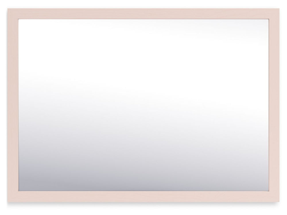 Pretty in pink. This mirror keeps the spirit of your homeâ€™s modern aesthetic while suiting all your young oneâ€™s needs. Its subtle blush finish brings a playful, charming vibe to getting ready for school or bed. Made for her and styled for you, itâ€™s 