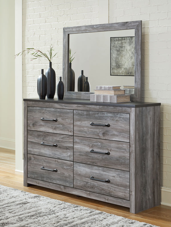 Bronyan - Dark Gray - King Panel Bed - 7 Pc. - Dresser