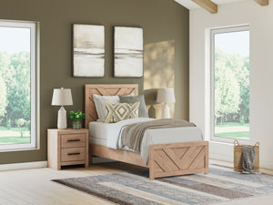 effortlessly creating an inviting atmosphere for a restful nightâ€™s sleep. A striking chevron pattern adds texture an