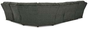 Nettington - Smoke - 4-Piece Power Reclining Sectional With Laf Pwr Rec Loveseat W/Console