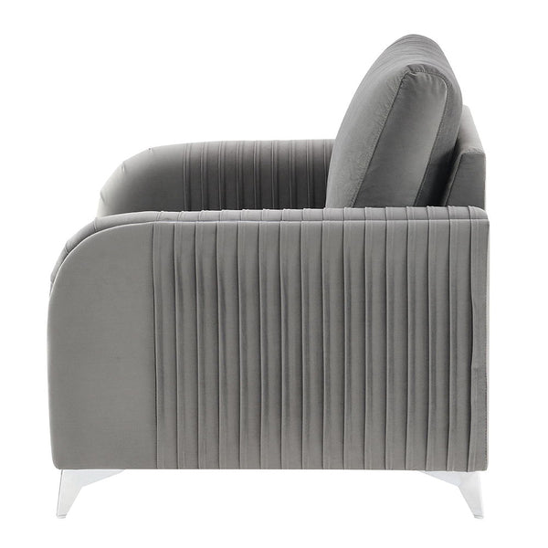Wenona - Chair - Gray Velvet