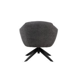 Fleming - Boucle Swivel Lounge Chair - Gray