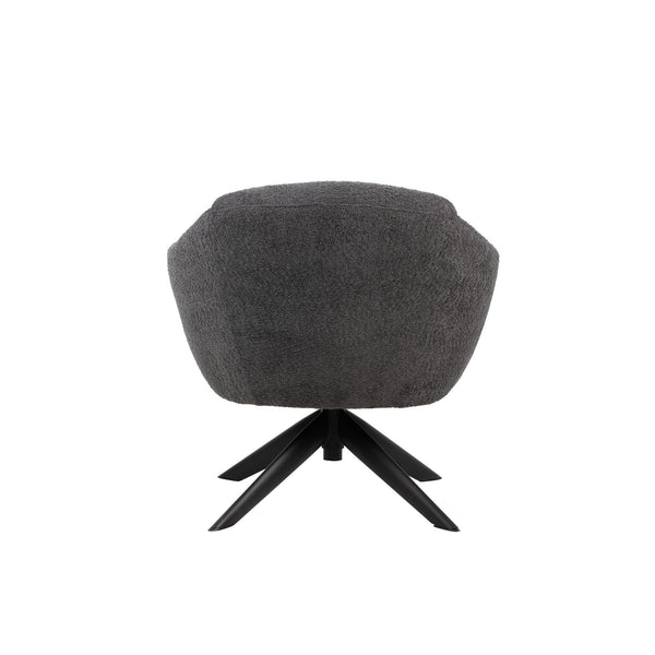 Fleming - Boucle Swivel Lounge Chair - Gray