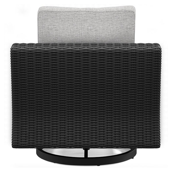 Beachcroft - Black / Light Gray - Swivel Lounge Chair