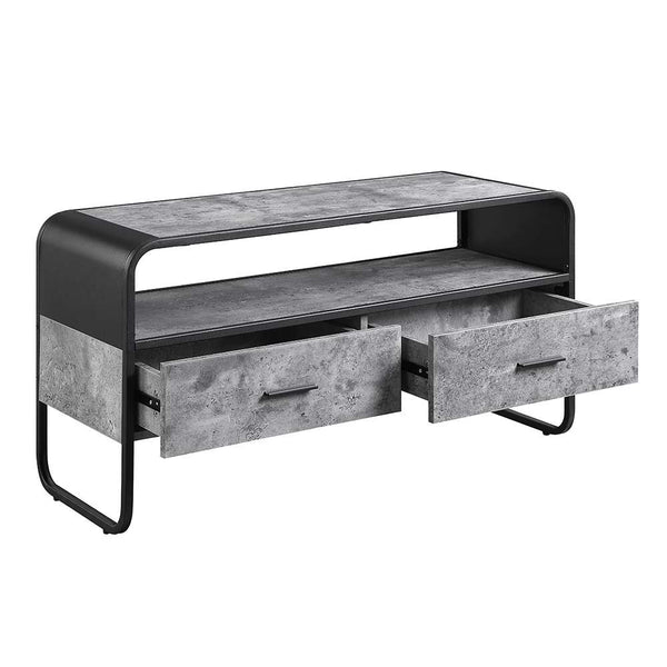 Raziela - TV Stand - Concrete Gray & Black Finish - 22"