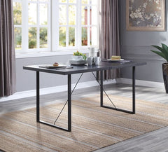 KD Rectangular Dining Table Table Top Thickness: 40mm<br/><br/><b>Product Features</b><ul><li>Case: 1Pc/1Ctn</li><li>Style: Industrial</li><li>Materials: Composite Wood, Metal, Vemeer(Melamine)</li></ul><br/>