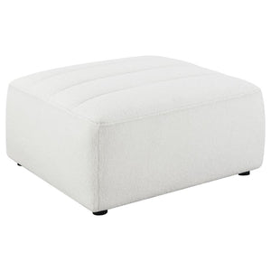 This ottoman provides additional seating and doubles as a versatile piece in your living room. Whether used as a footrest, extra seating, or even as a makeshift coffee table, it offers both practicality and modern style. The plush cushioning ensures comfo