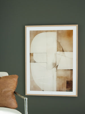  tan and white hues add a warmly neutral touch to your wall decor. Restaging your space? The option to hang it one of four ways provides must-have versatility.<br/