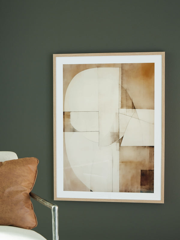  tan and white hues add a warmly neutral touch to your wall decor. Restaging your space? The option to hang it one of four ways provides must-have versatility.<br/