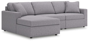 Looking cool and contemporary is great. But when it comes down to it, youâ€™re all about low-maintenance lounging. With the performance fabric on this sectional with chaise, cleaning spills is a breeze. Its customizable modular design caters to your ever-