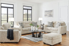 This living room set speaks to those drawn to fresh, contemporary style with richly neutral appeal. Subtle and sophisticated, the plush upholstery and dark tri-block legs are a natural complement for so many color schemes. Accent pillows make the seating 
