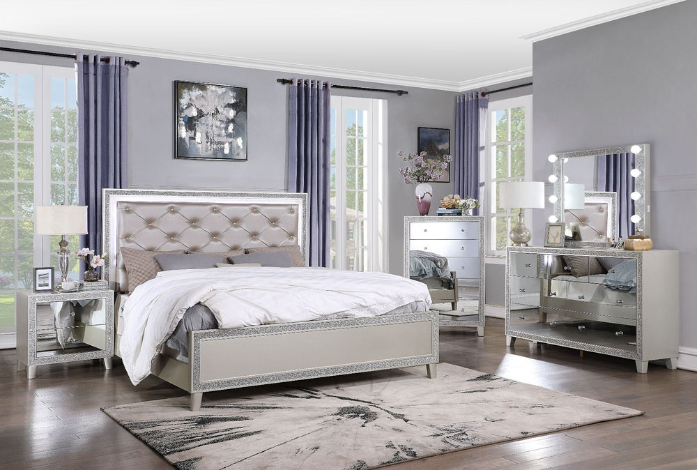 Box Spring Not RequiredPadded Headboard & Storage Footboard Button Tufted HeadboardRaised Molding Trim<br/><br/><b>Product Features</b><ul><li>Box Spring Not Requiredâ€§Padded Headboard & Storage Footboardâ€§ Button Tufted Headboardâ€§Raised Molding Trim<