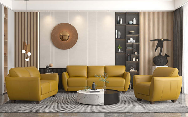 Valeria - Chair - Mustard Leather