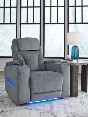  while the extended ottoman takes your comfort to the next level. Handy charging features and storage cu