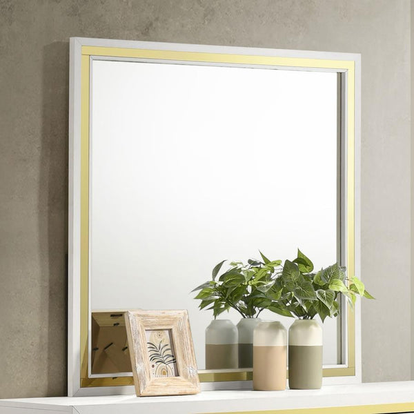  the mirror boasts a sleek