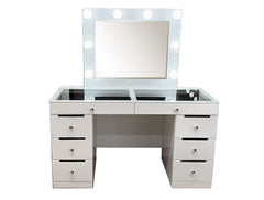 Luxo - Vanity - White<h4><b>Luxo - Vanity Top With LED - White</b></h4> <table width="100%"><colgroup><col style="width: 30%"> <col style="width: 70%"> </colgroup> <tbody> <tr> <td>Dimensions</td> <td> 35.24"L x 6.46"D x 29.76"H</td> </tr> <tr> <td>Weight