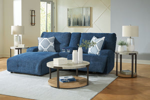 Acklen Place - Navy - 3-Piece Power Reclining Sectional Sofa With Laf Chaise
