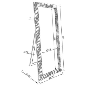 Mckay - Acrylic Frame Standing Mirror - Smokey Gray