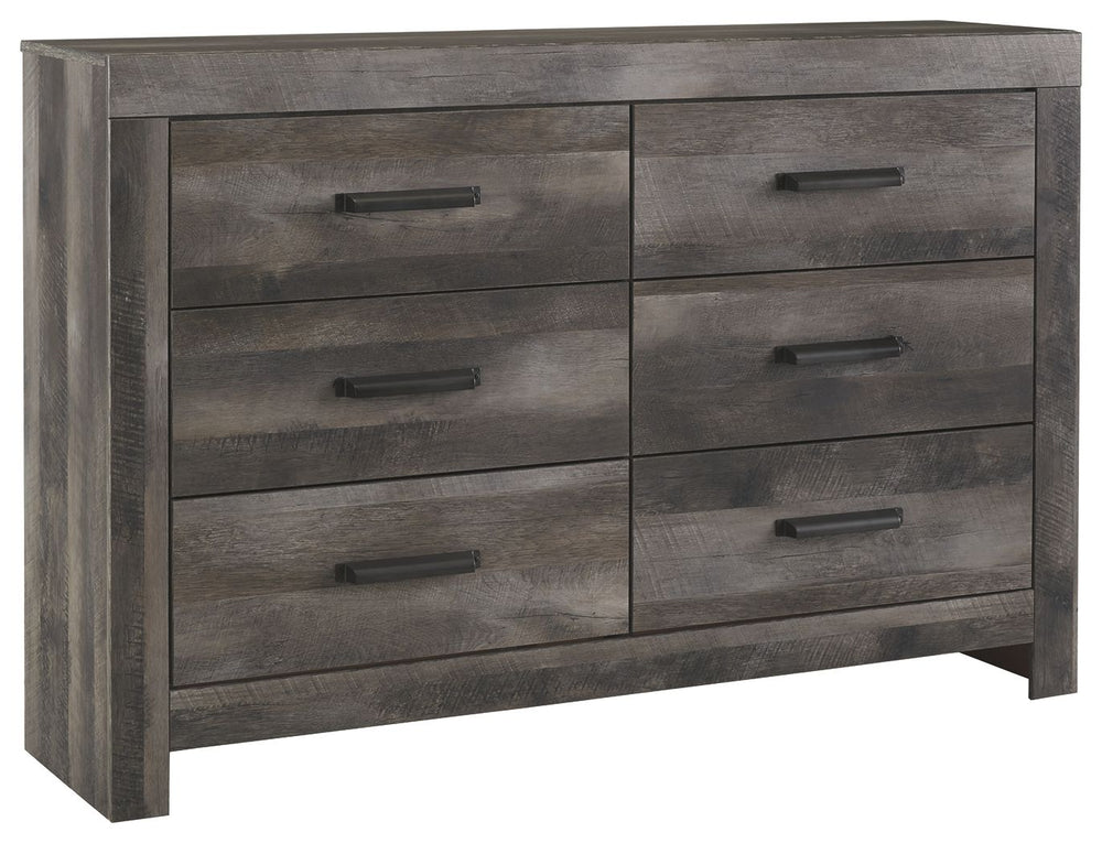 This dresser is sure to win your heart with its daring, designer take on modern rustic style. The dresserâ€™s crisp, clean and minimalist-chic profile is enriched with planked replicated oak grain, treated to a weathered gray finish for that much more aut